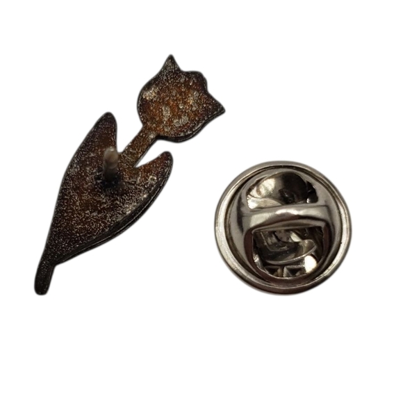 Robert Hall Silver Pewter Tulip Lapel Pin - Picture 3 of 8